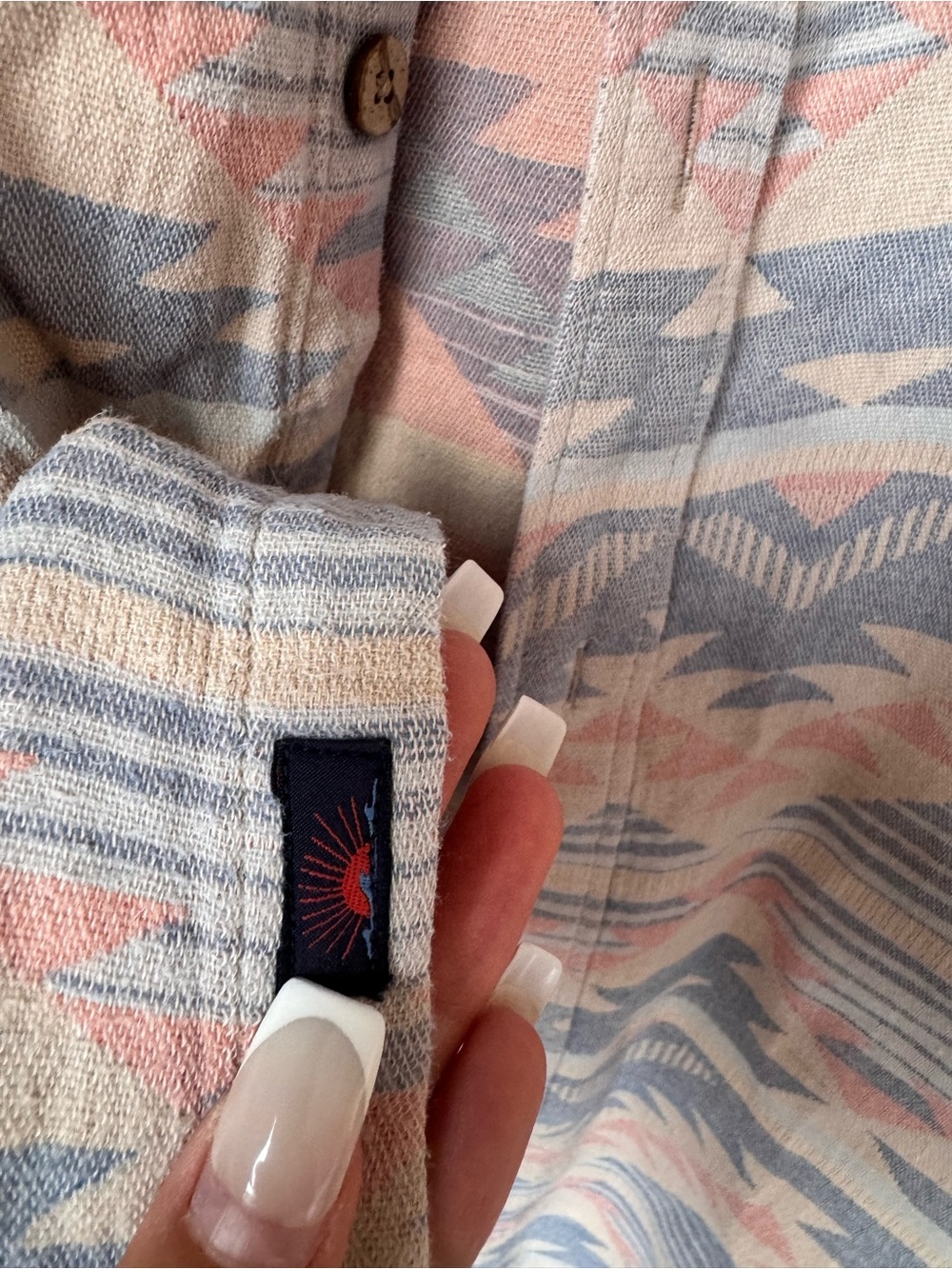 Men's Faherty Patterned Button-Up - Picture 4 of 6